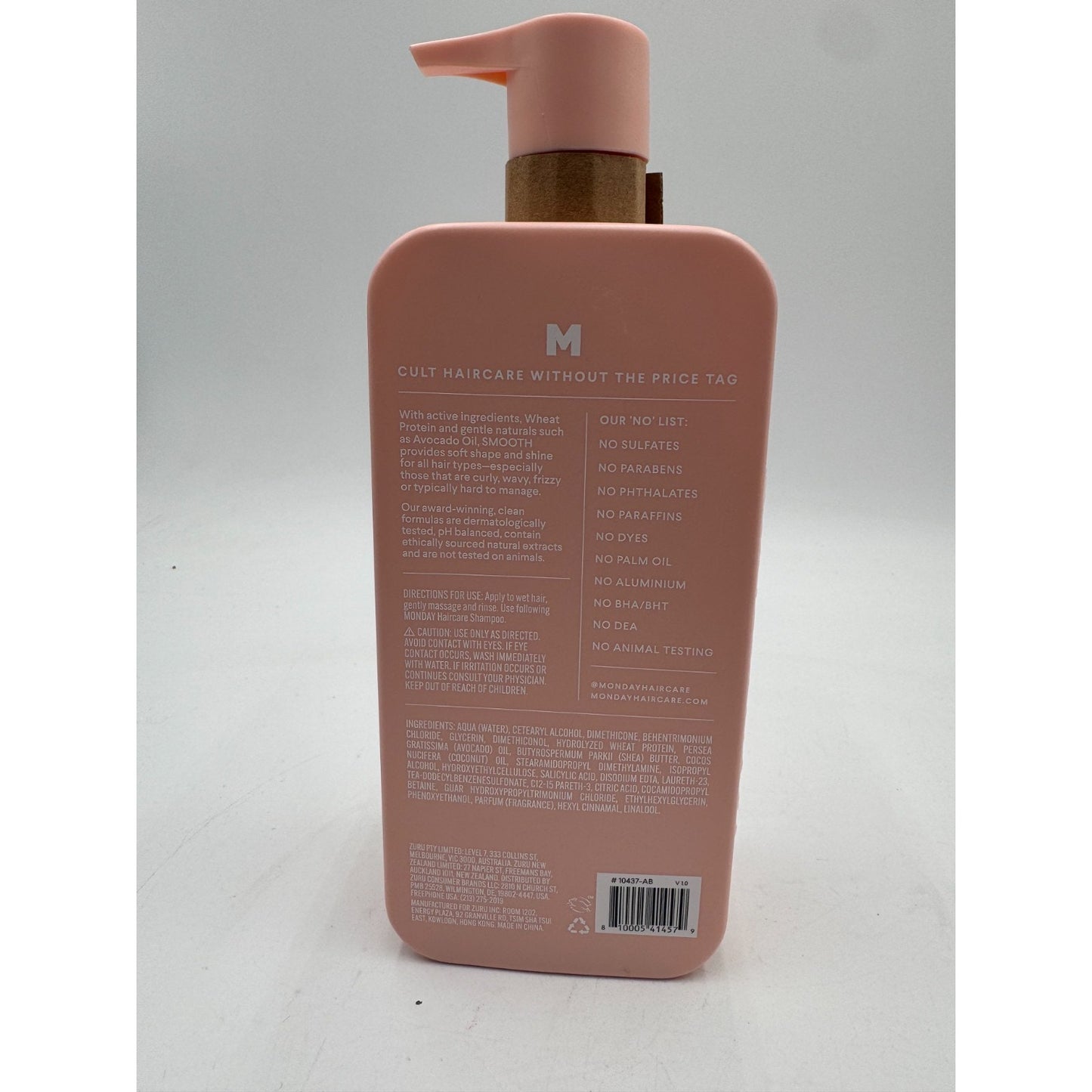 MONDAY Haircare Smooth Conditioner Wheat Protein for Curly & Frizz Hair 27 Fl Oz