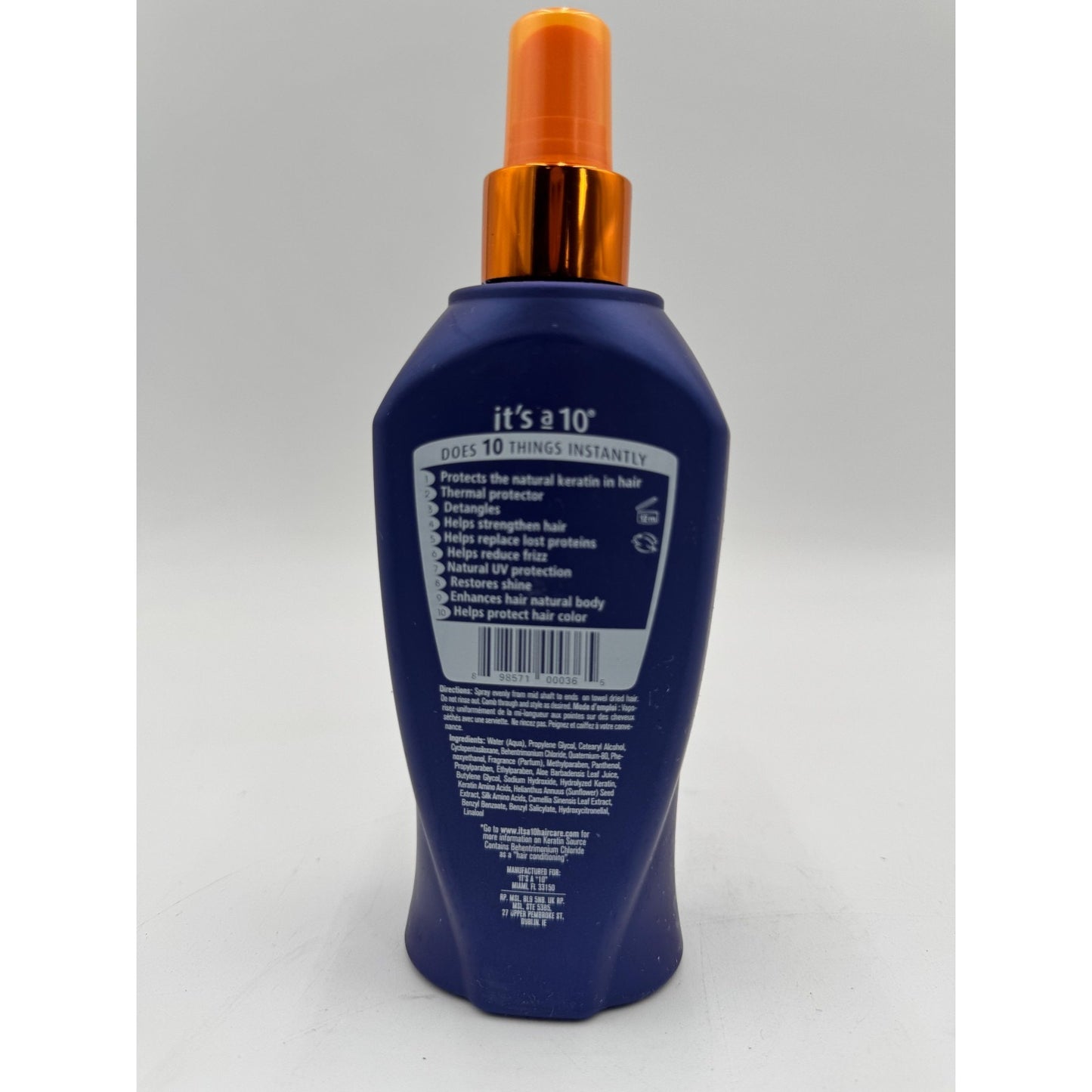 It's a 10 Miracle Leave-In Plus Keratin Heat Protection for All Hair Types 10 Oz