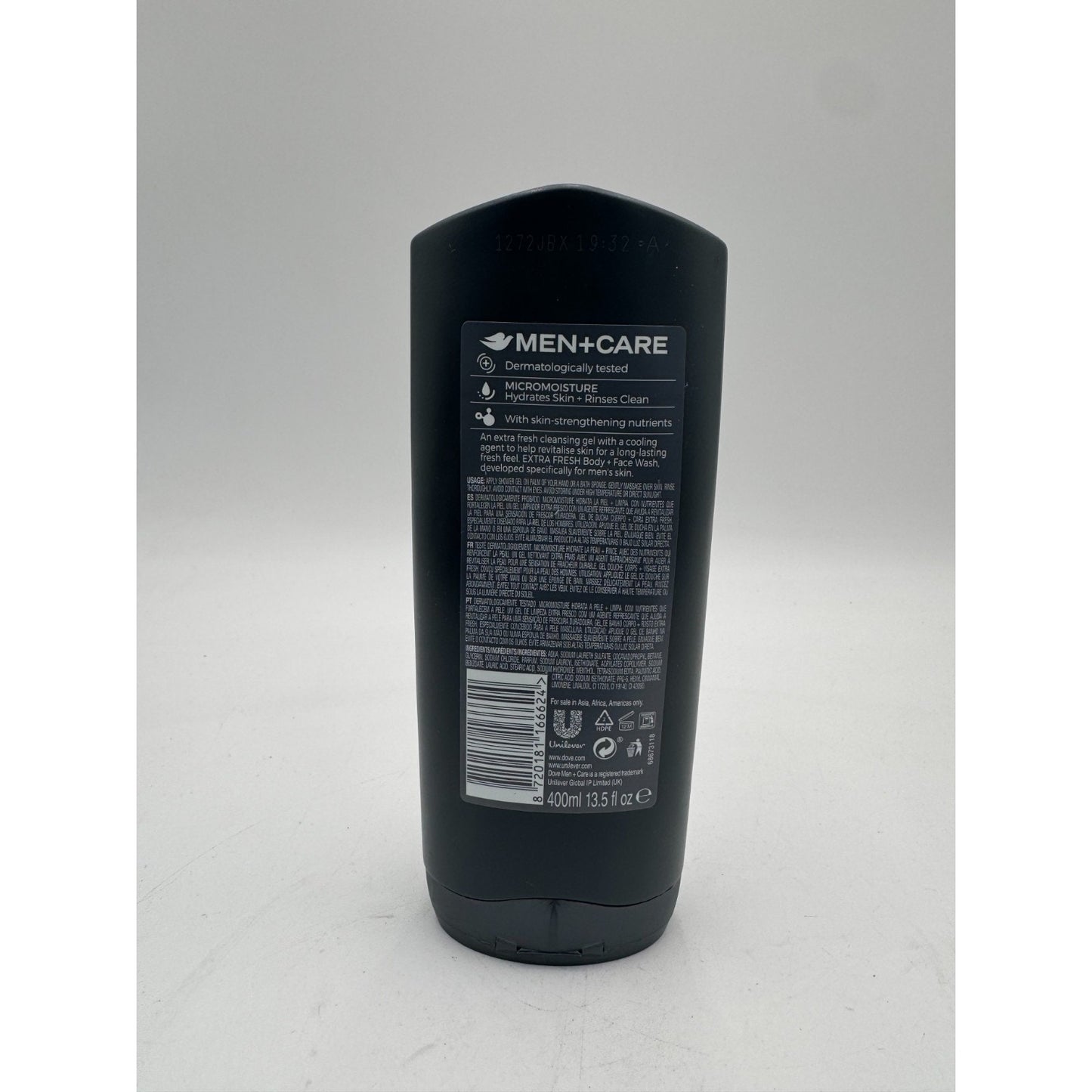 Dove Men's Care Extra Fresh Body and Face Wash MicroMoisture Technology 13.5 Oz