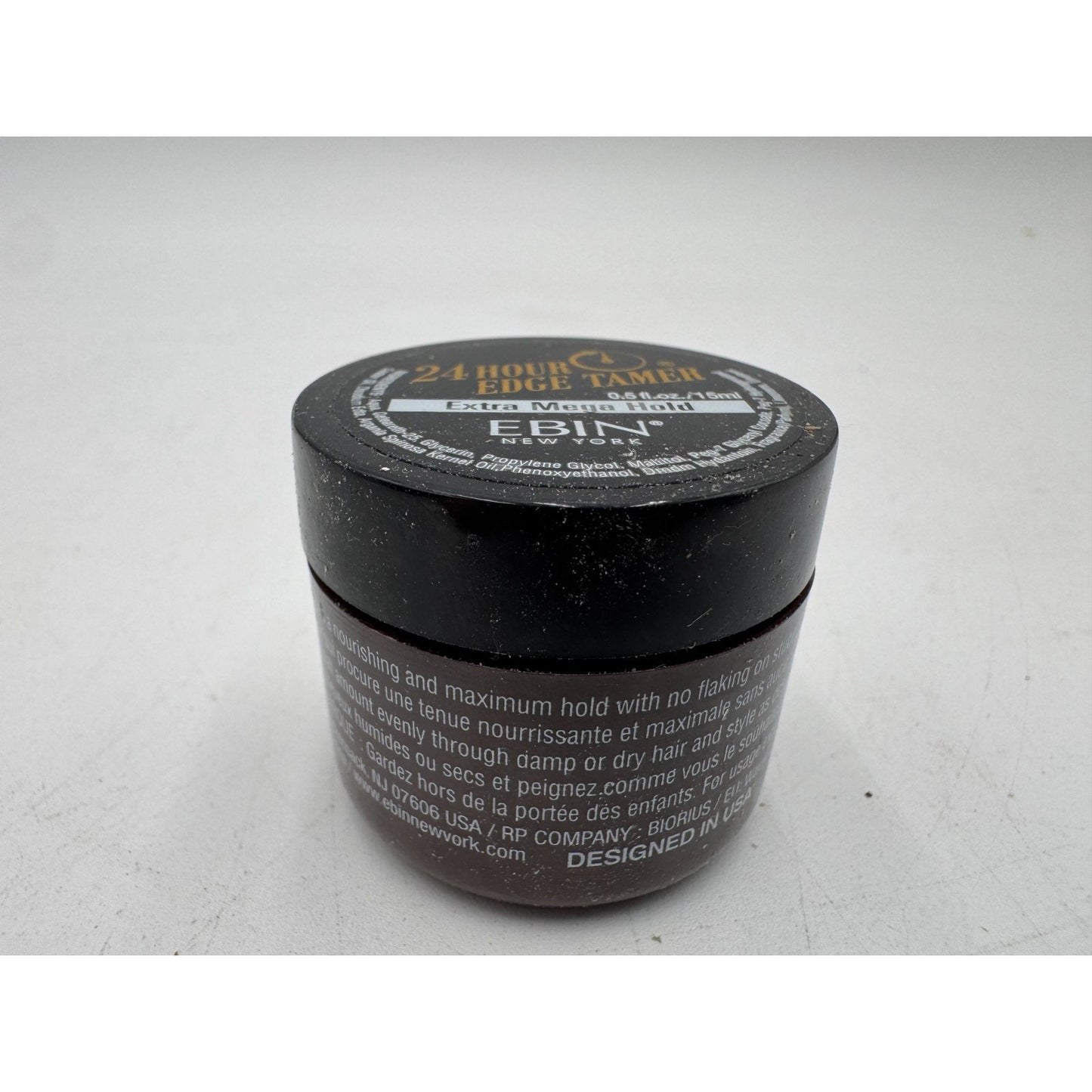 EBIN New York 24 Hour Edge Tamer Extra Mega Hold Hair Styling Gel 0.5 oz 15ml