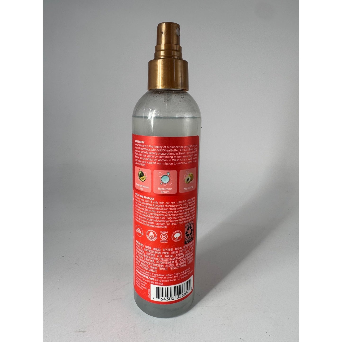 SheaMoisture Kalahari Melon Oil Curl Stretch Refresher Spray Hyaluronic Serum