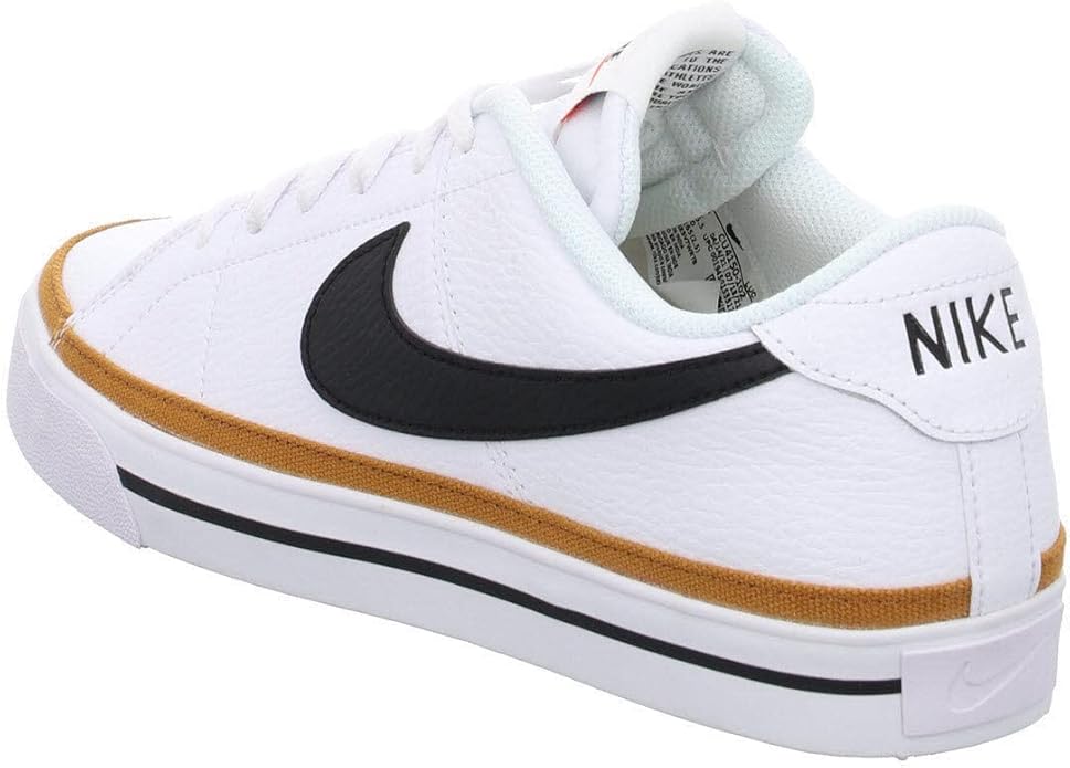 Nike Court Legacy (GS) – Size 6Y | Color: White/Black/Brown