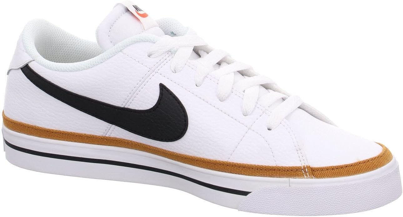 Nike Court Legacy (GS) – Size 6Y | Color: White/Black/Brown