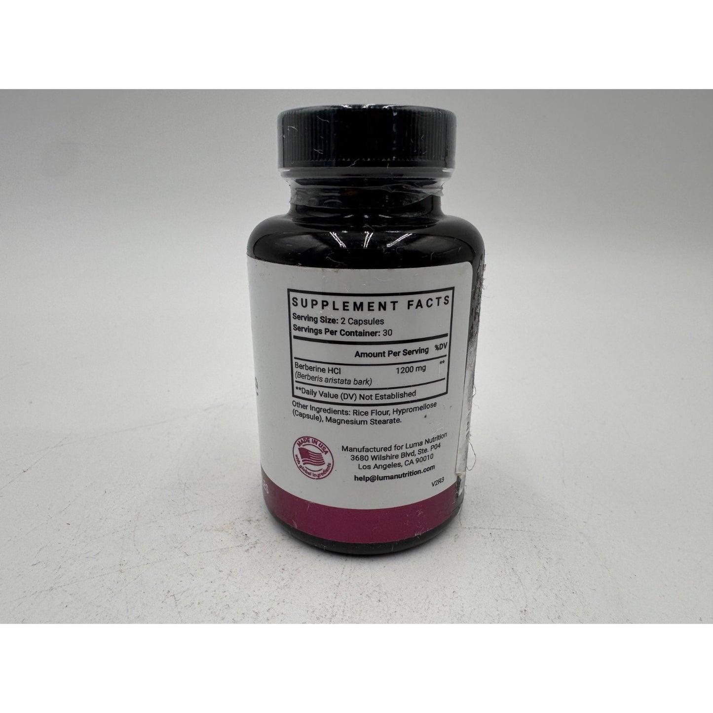 Luma Nutrition Berberine Blood Sugar Support Dietary Supplement - 60 Capsules