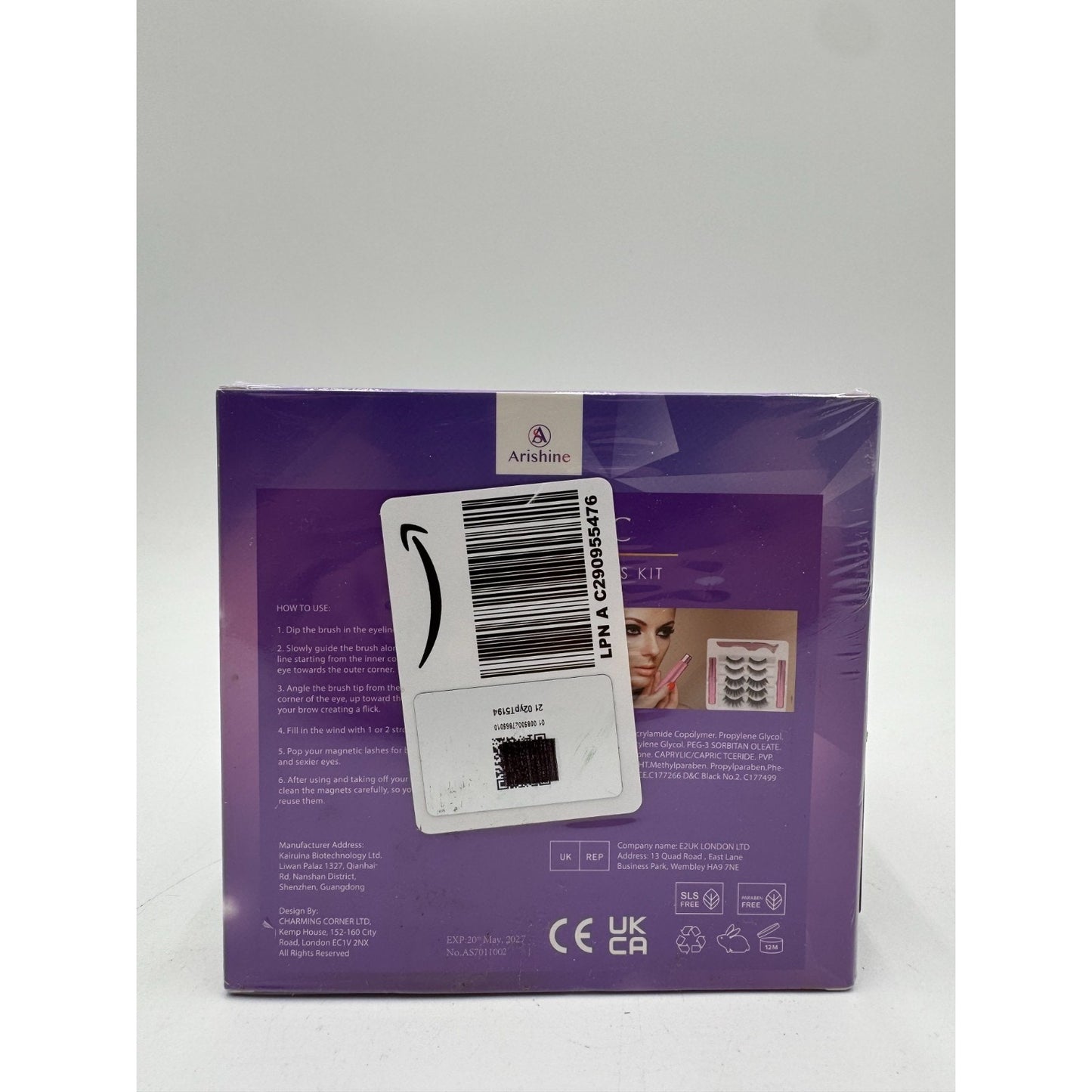 Arishine Magnetic Technology Eyeliner and Eyelashes Kit Gorgeous & Flawless