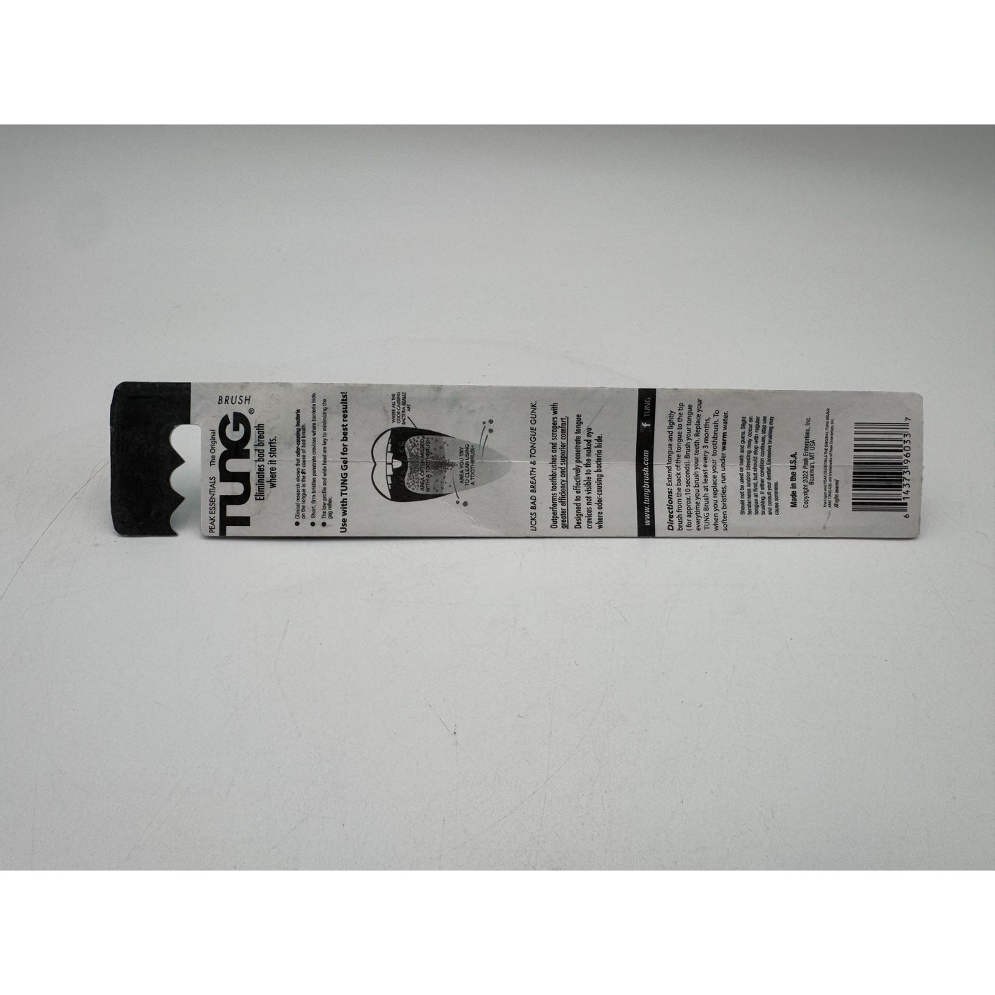 Peak Essentials The Original TUNG Soft Brush Tongue Cleaner Eliminate Bad Breath