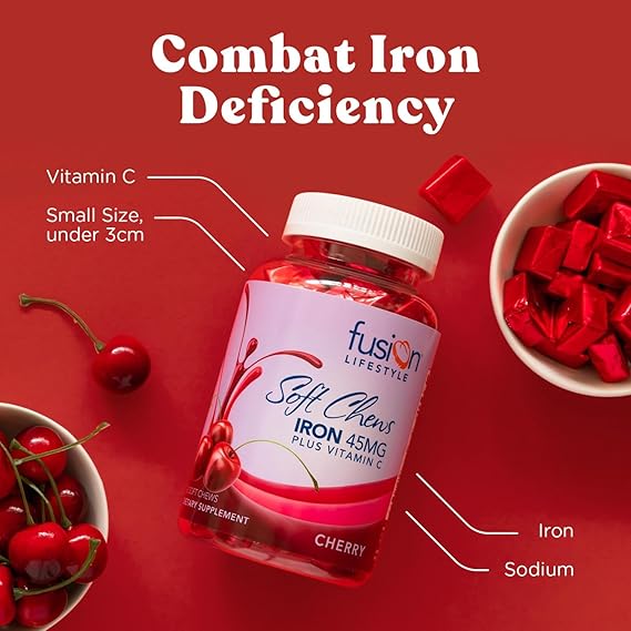 Fusion Soft Chews Iron 45 mg Plus Vitamin C 60 Chews