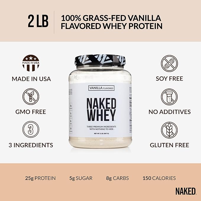 Naked Whey 100% Premium Grass-Fed Whey (2lb)