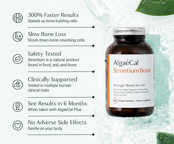 AlgaeCal Strontium Boost 60 Veggie Capsules