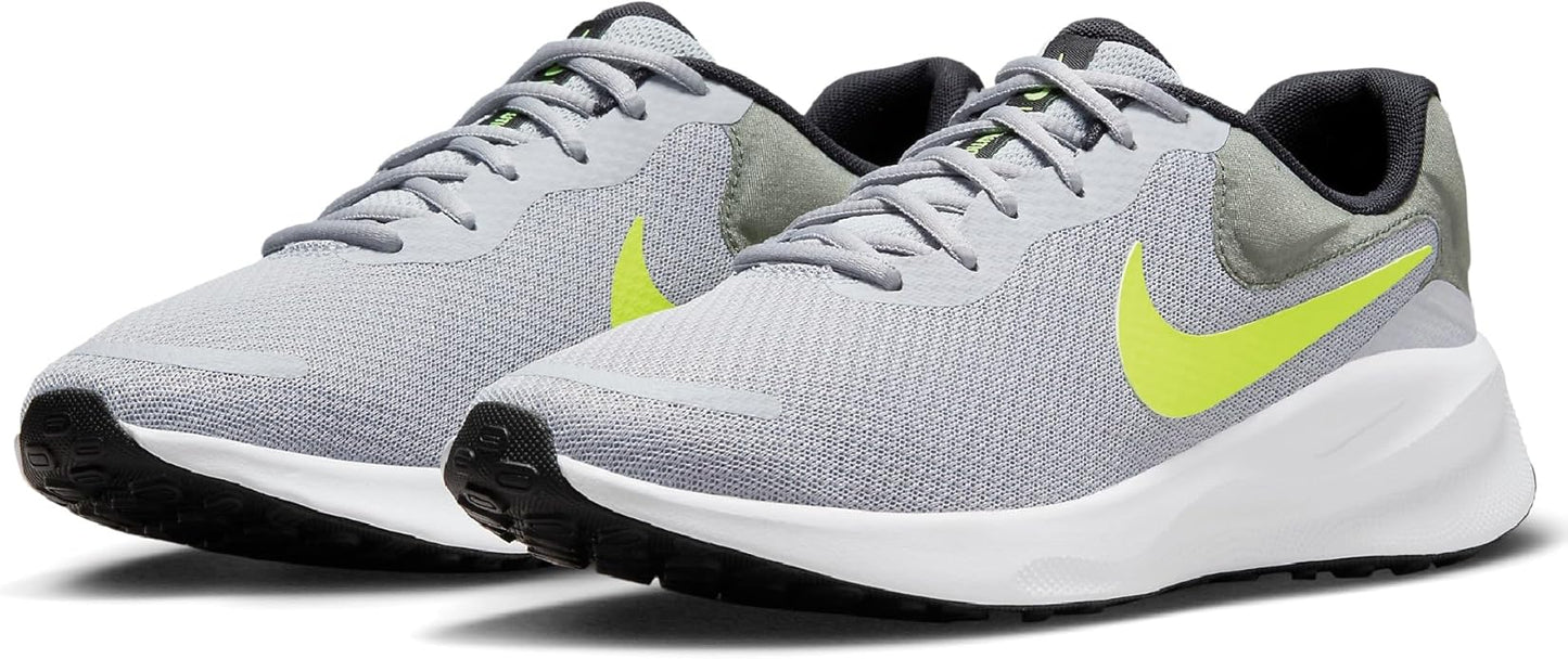 Nike Revolution 7 Size 12 / Wolf Grey Volt Smoke Grey Black