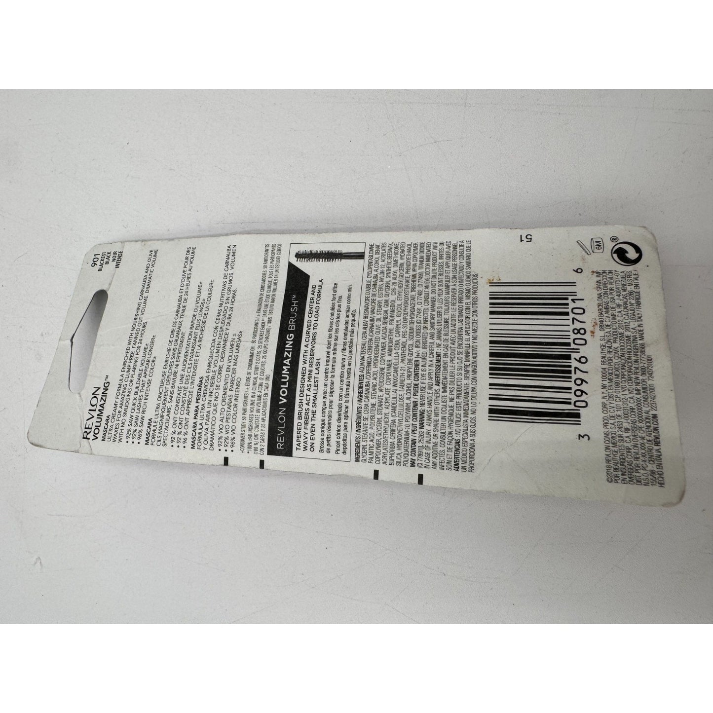 Revlon Volumazing Mascara 901 Blackest Black Non-Waterproof Smudge Proof 0.30 Oz