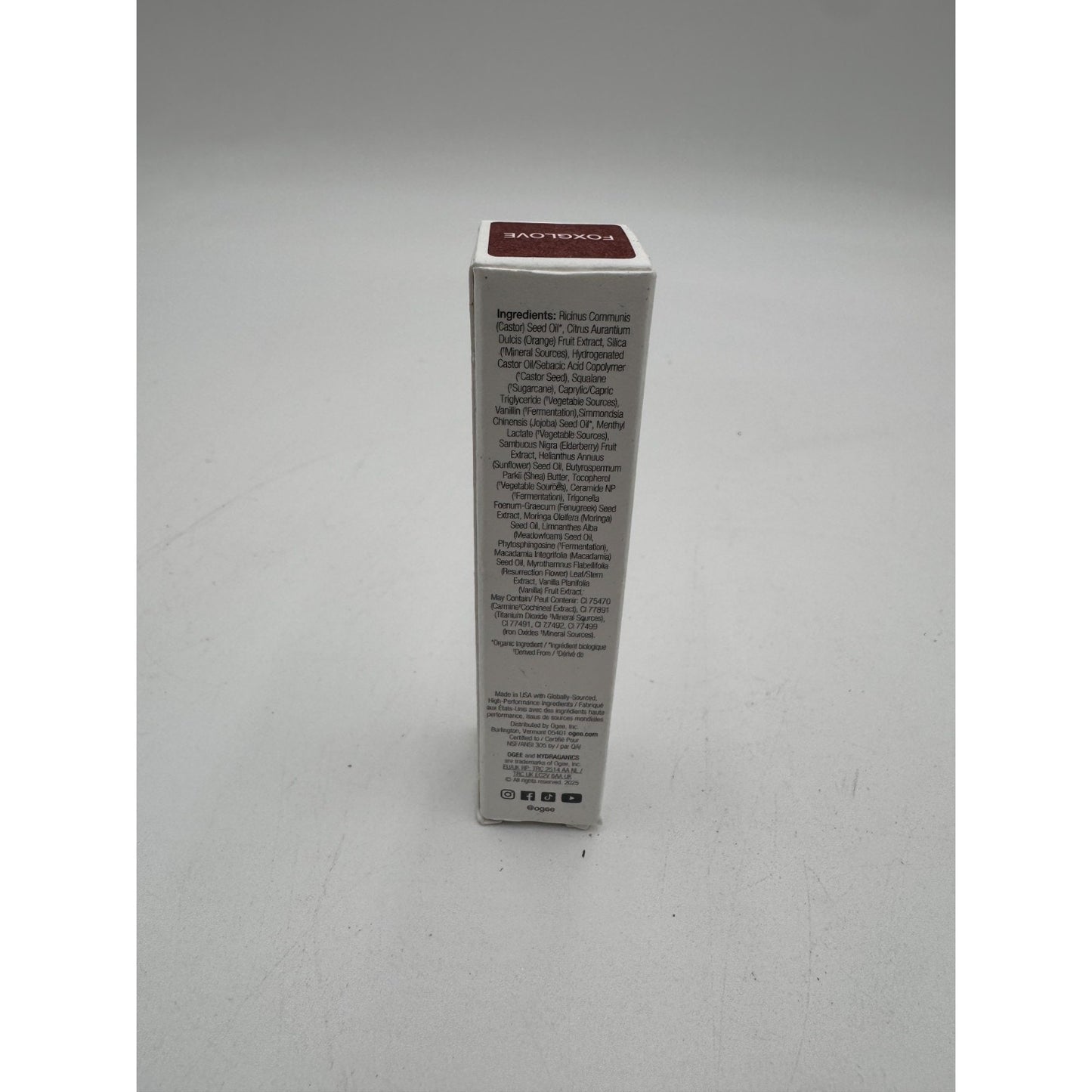 OGEE Beyond Clean Lip Gloss Womens Foxglove Rich Rosy Brown High-Shine 0.7 Fl Oz