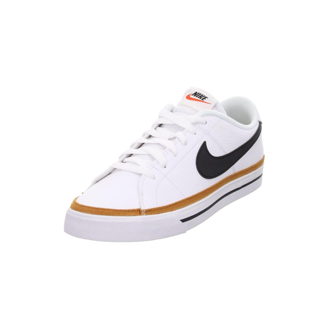 Women’s Nike Court Legacy NN – Size 9 | Color: White/Anthracite-Gum Yellow