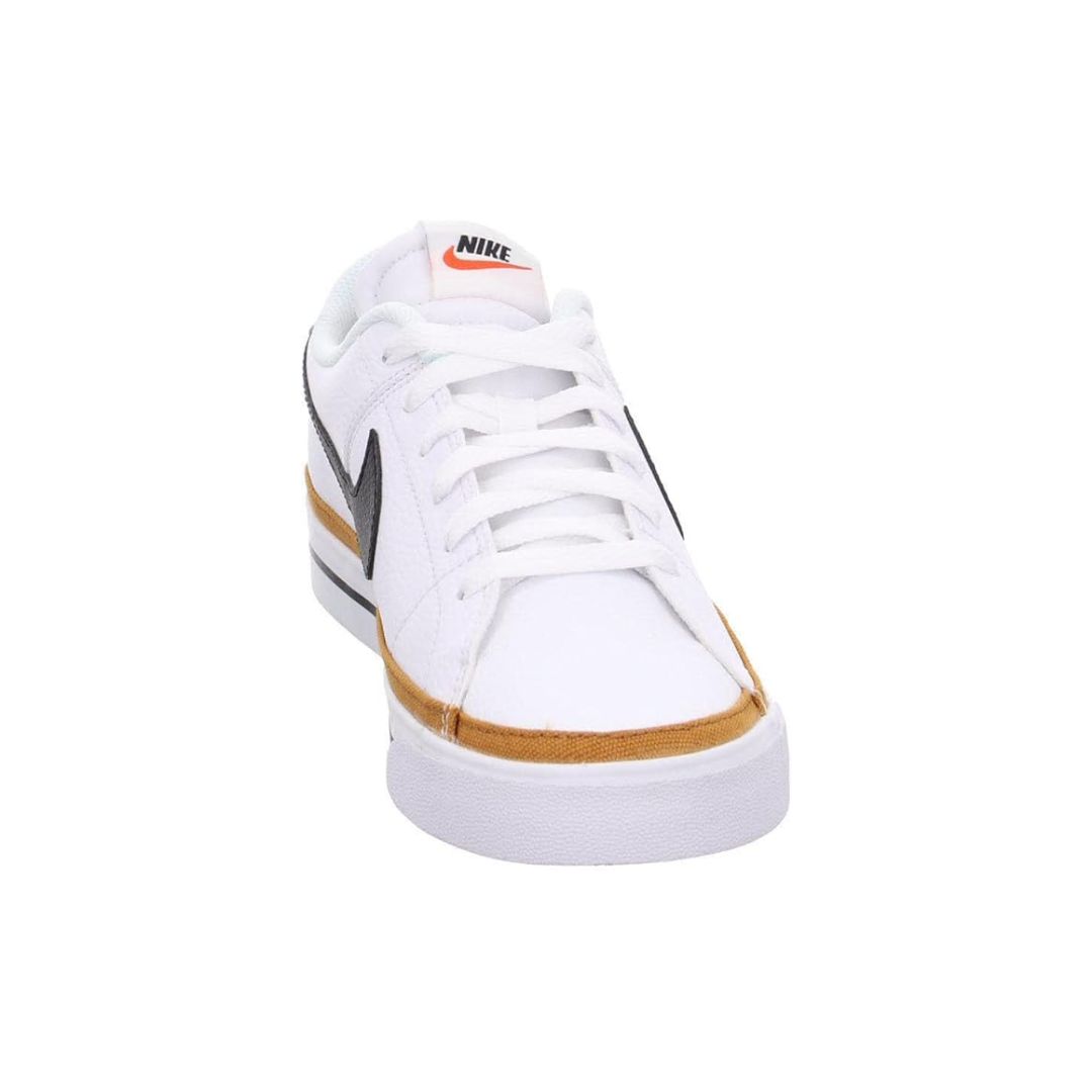 Women’s Nike Court Legacy NN – Size 9 | Color: White/Anthracite-Gum Yellow