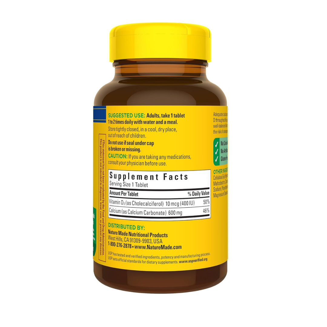 Nature MadeCalcium 600 mg With D3 120 Tablets