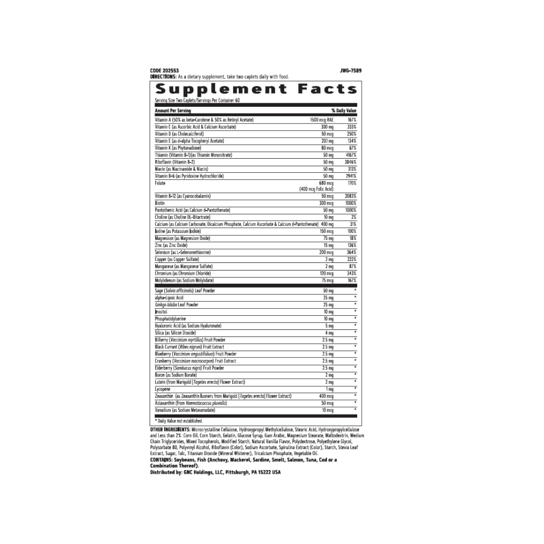 GNC Womens Multivitamin 50 plus 120 Caplets