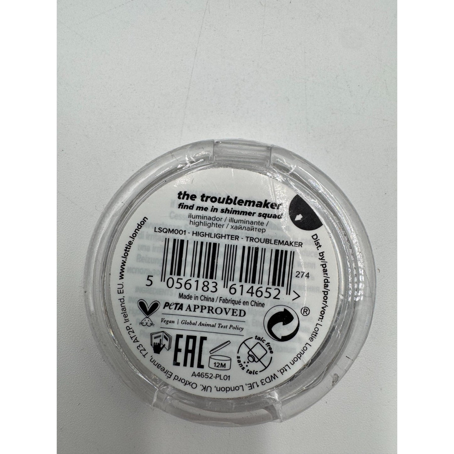 Lottie London Highlighter Powder The Troublemaker Women's Shimmer Finish (2.5g)