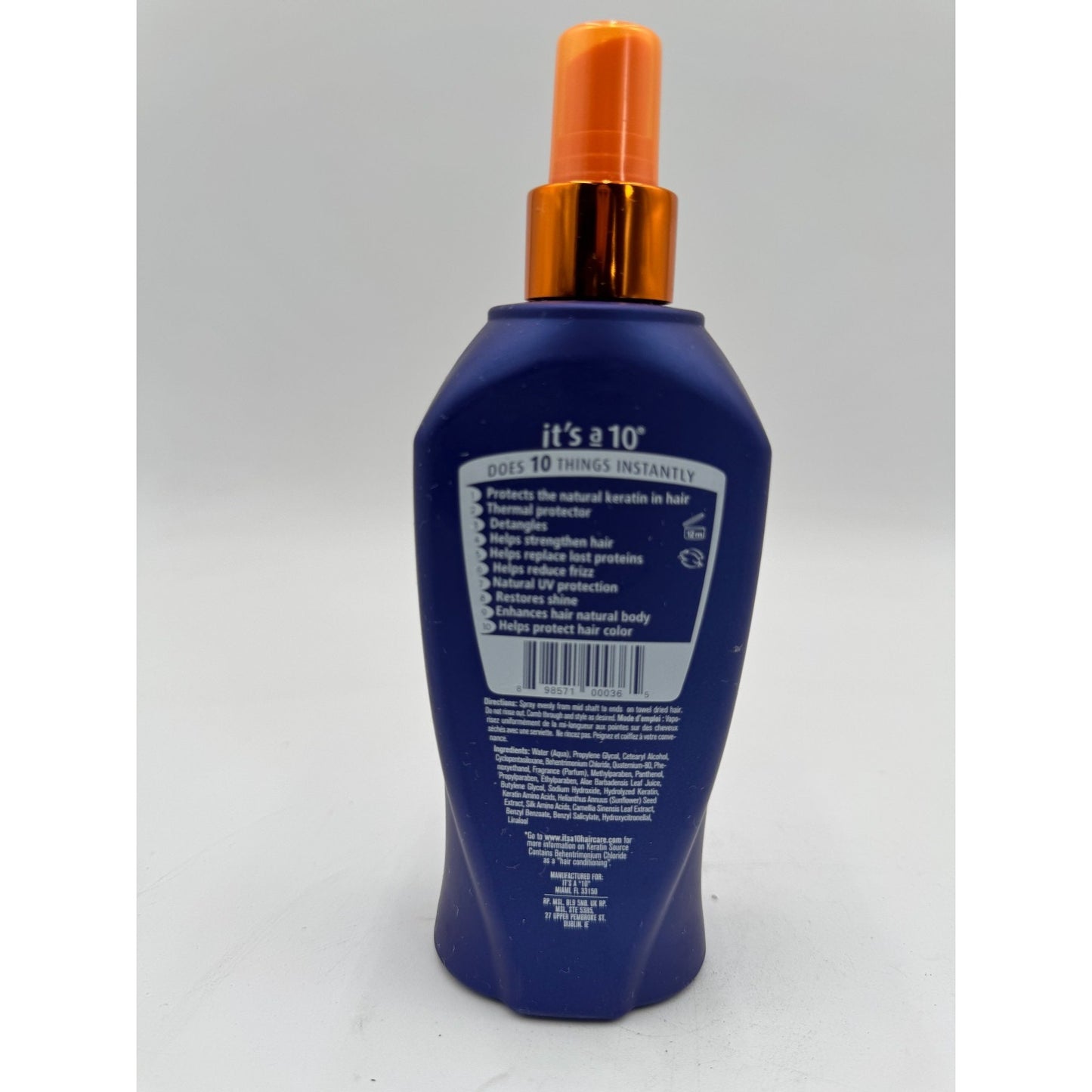 It's a 10 Miracle Leave In Plus Keratin Heat Protection for All Hair Types 10 Oz