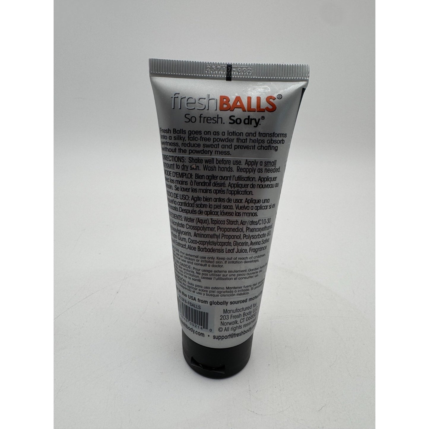 Fresh Body Fresh Balls Anti-Chafing Deodorant Lotion Aluminum Free 3.4 fl oz
