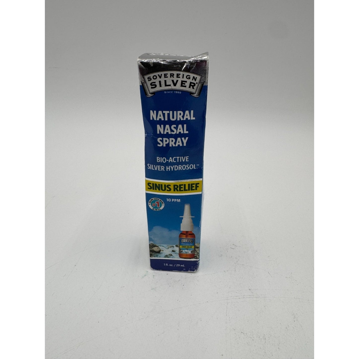 Sovereign Silver Bio-Active Natural Nasal Spray 10 PPM Sinus Relief - 1 Fl Oz