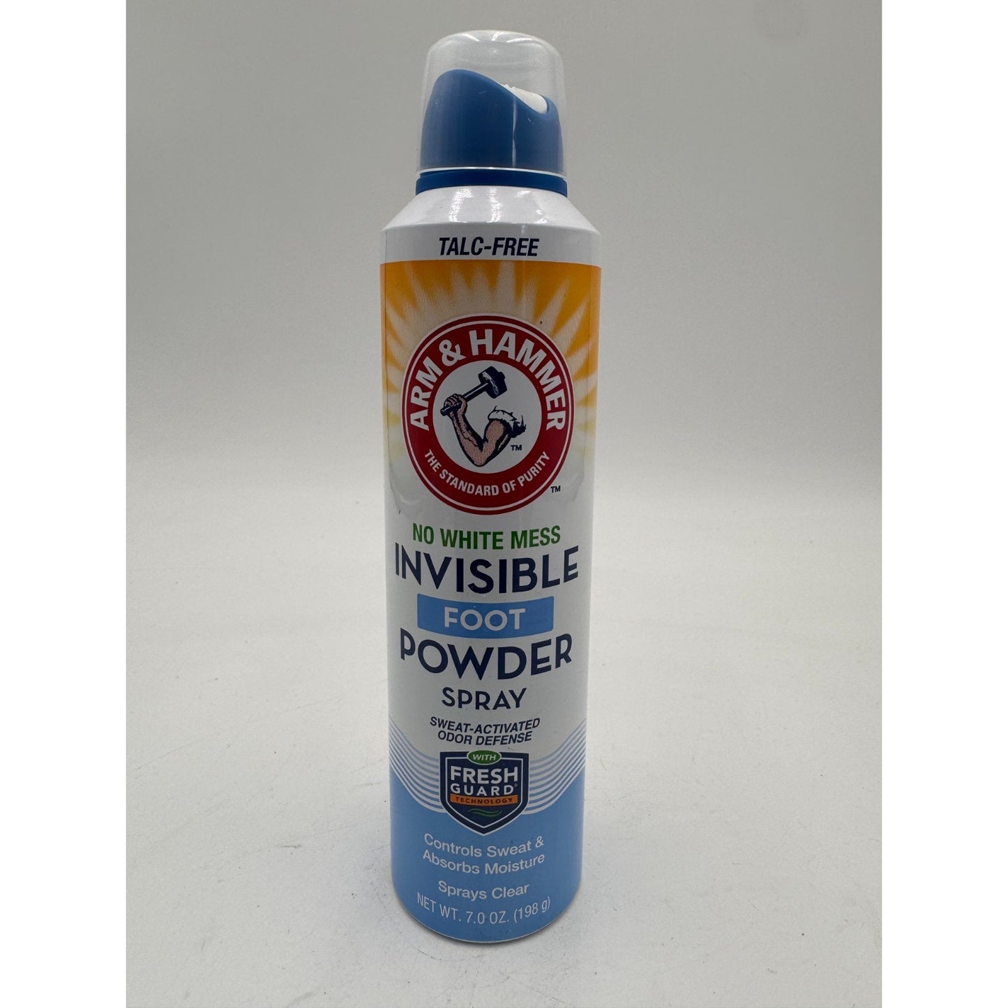 Arm & Hammer Invisible Foot Powder Spray Unisex Mess-Free for Odor Control - 7Oz