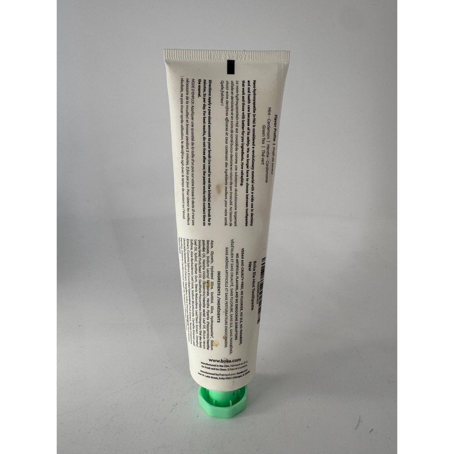 Boka Ela Mint Nano-Hydroxyapatite Toothpaste For Sensitive Teeth 4 oz (113g)