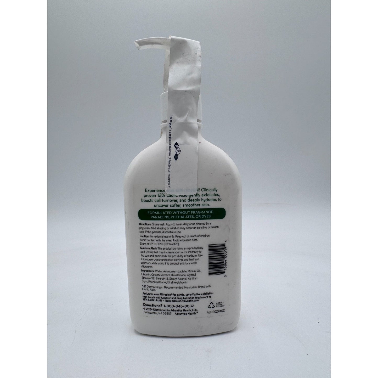 AmLactin Daily Nourish 12% Lactic Acid Exfoliating+Hydrating AHA Lotion 14 fl oz