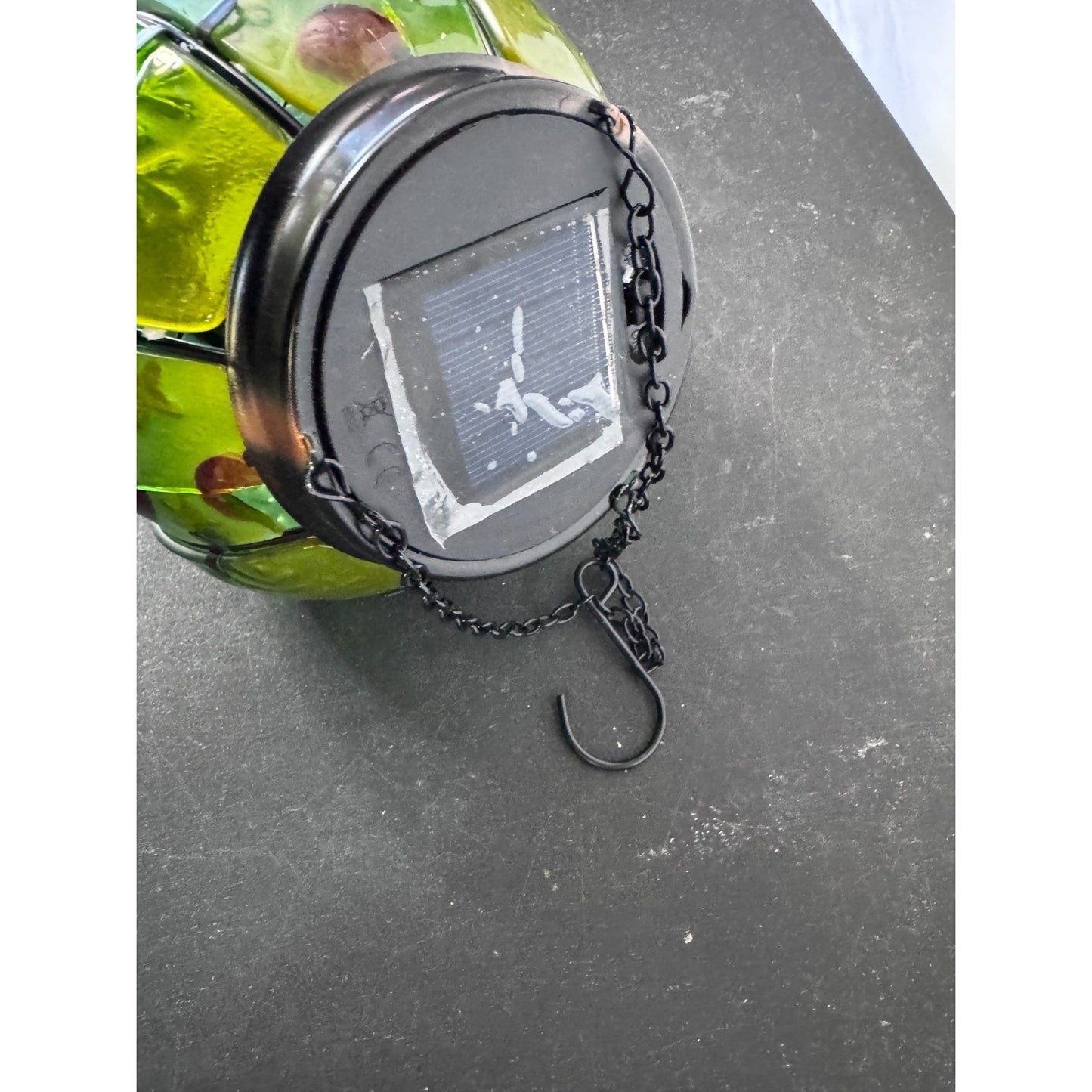 Christmas Santa Claus Flickering Flame Hot Air Balloon Hanging Solar Lantern