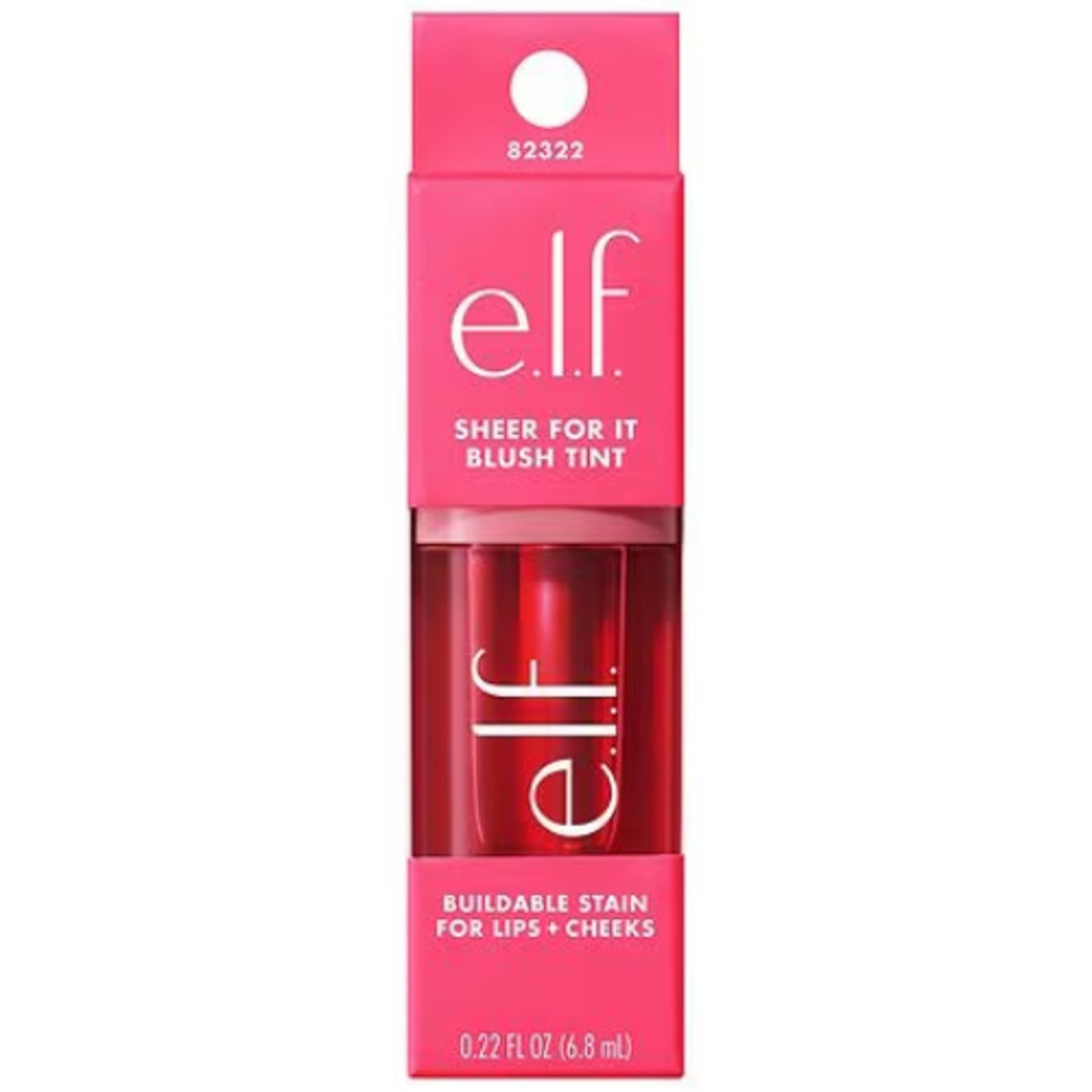 e.l.f. Sheer For It Blush Tint Pink Buildable Stain for Lip & Cheeks 0.22 fl oz