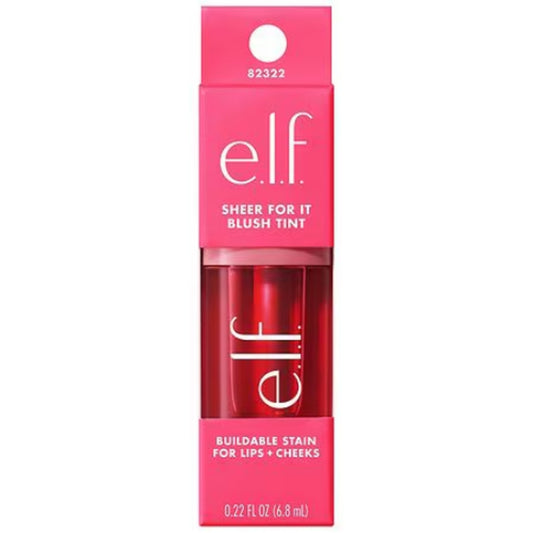 e.l.f. Sheer For It Blush Tint Pink Buildable Stain for Lip & Cheeks 0.22 fl oz
