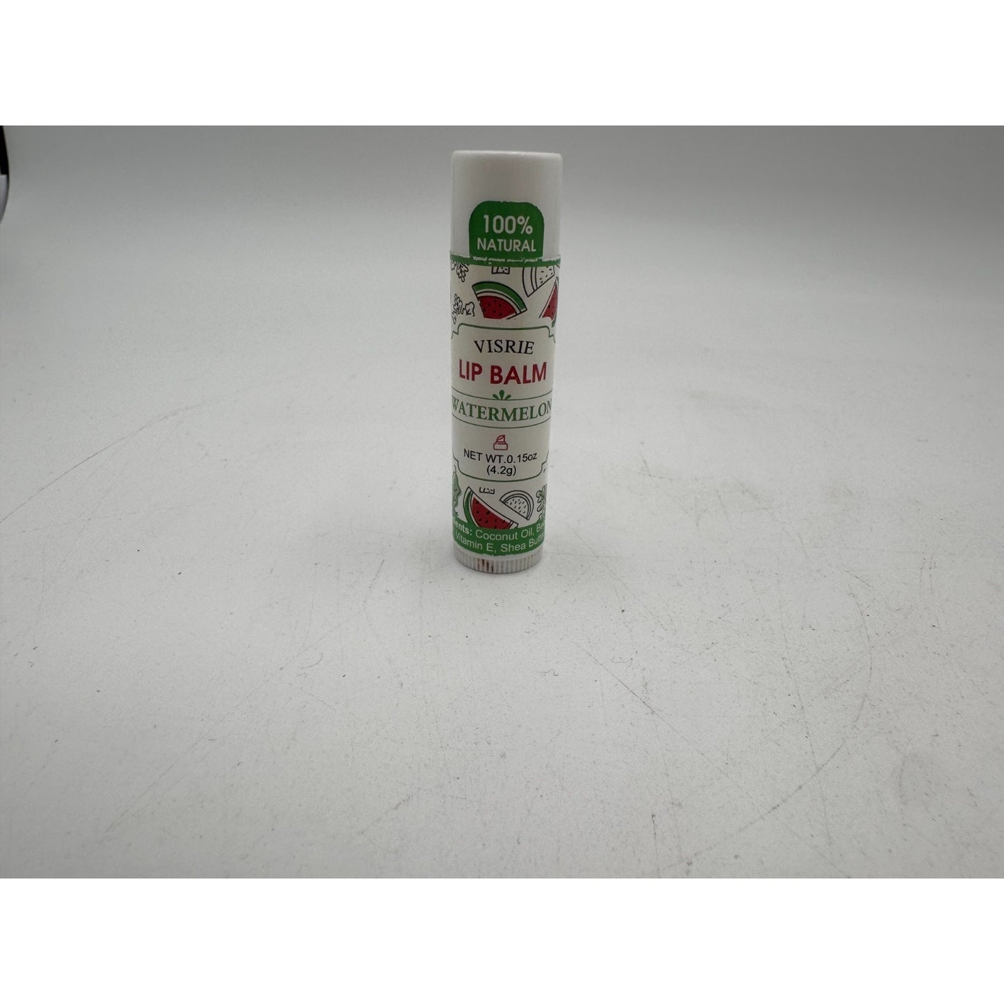 Visrie Watermelon Lip Balm 100% Natural Moisturize Dry & Chapped Lips - 0.15 oz