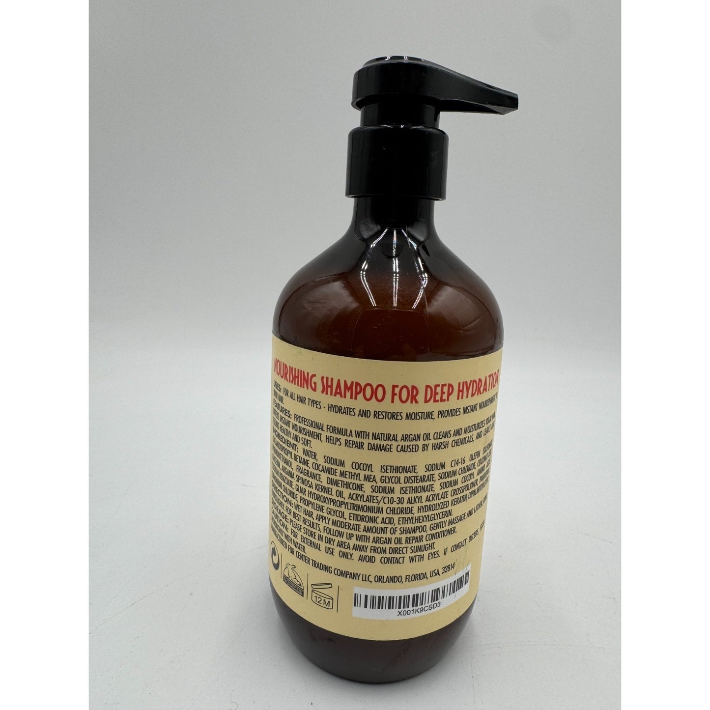 Pure Nature Lux Spa Argan Oil Nourishing Shampoo Hydrating Anti-Frizz 16.9 Fl Oz