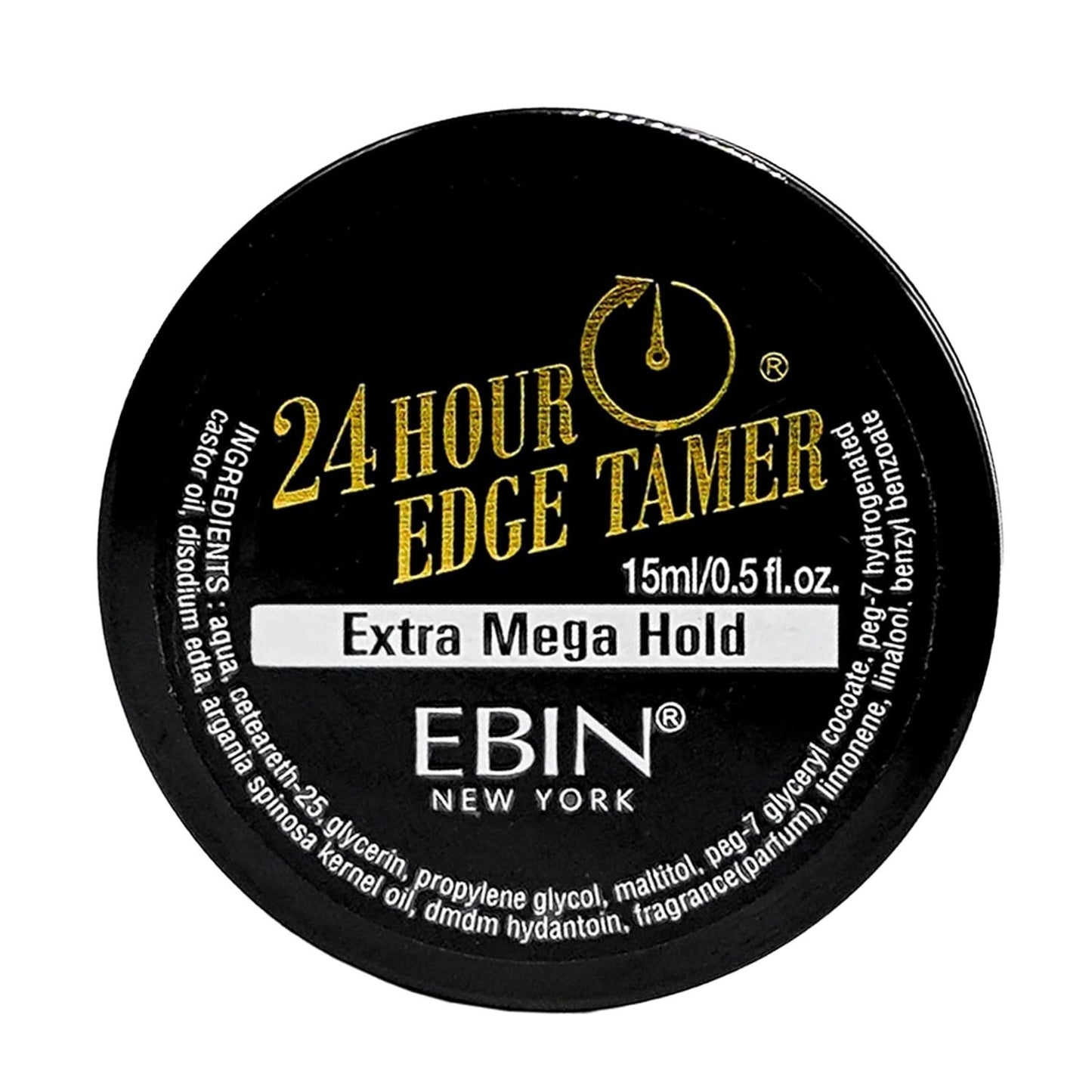EBIN New York 24 Hour Edge Tamer Extra Mega Hold Long-Lasting Styling Gel 0.5 oz