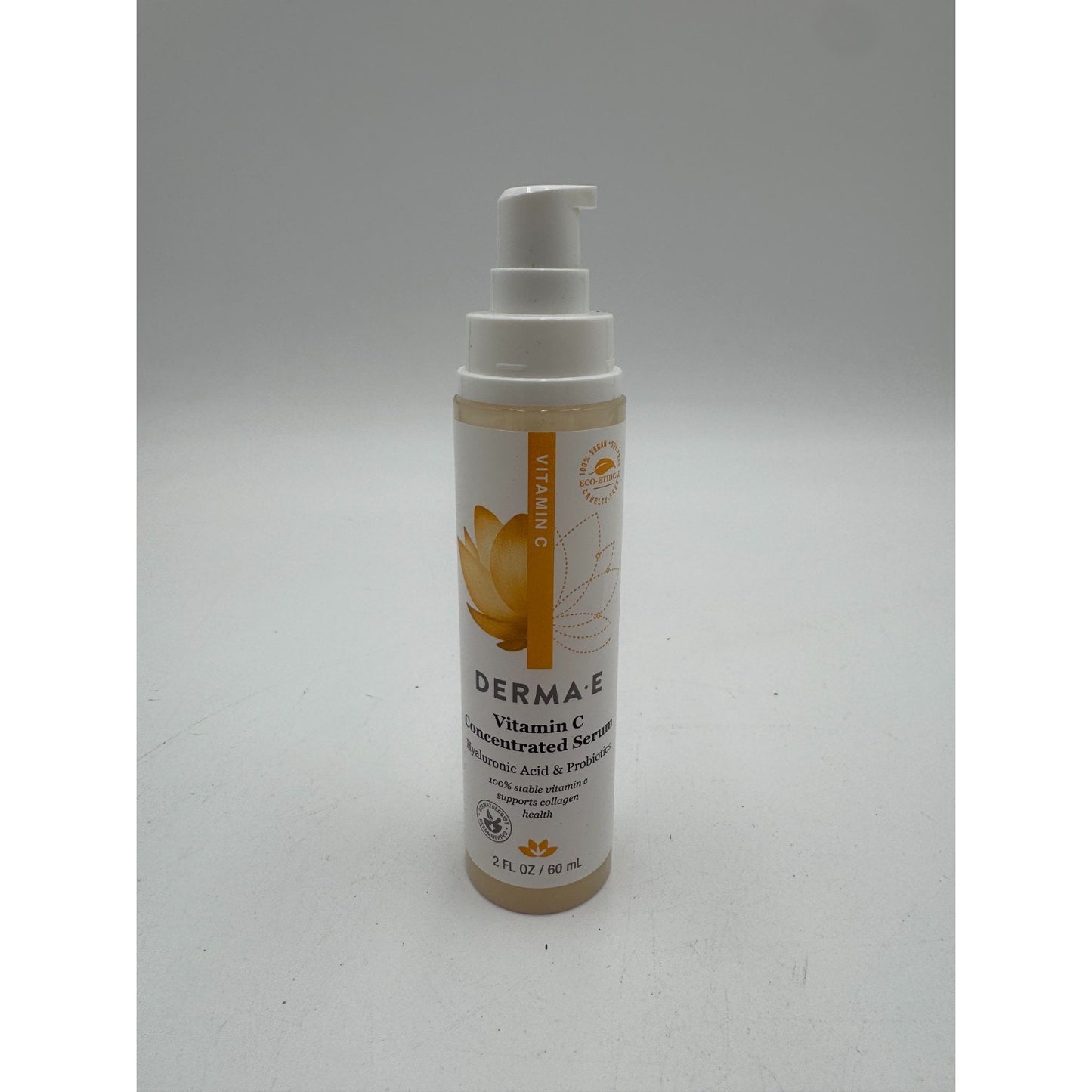 Derma E Vitamin C Concentrated Serum Hyaluronic Acid Hydrating Radiant Skin 2 Oz