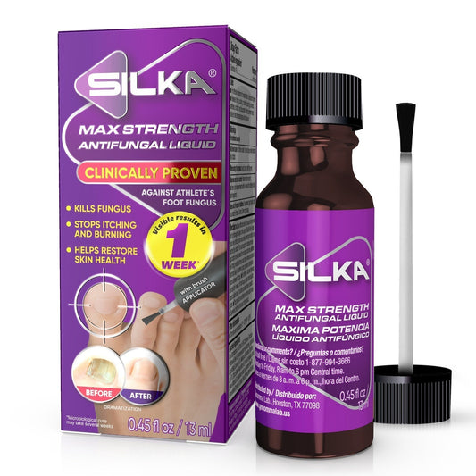 Silka Max Strength Antifungal Liquid Brush Applicator for Toenail (0.45 Fl Oz)