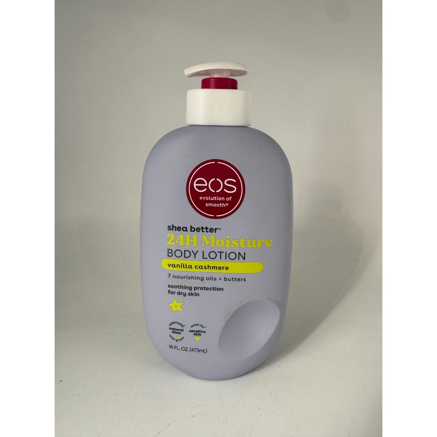 EOS Shea Butter 24 Hour Moisture Vanilla Cashmere Body Lotion Dry Skin 16 Fl Oz