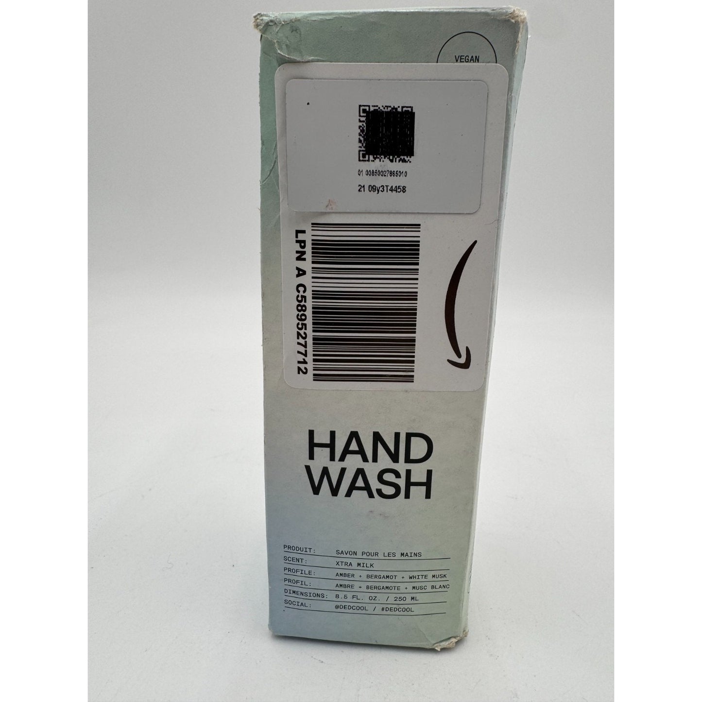 DedCool Xtra Milk Hand Wash Non-Toxic Vegan Gentle Soothing Formula (8.5 fl oz)