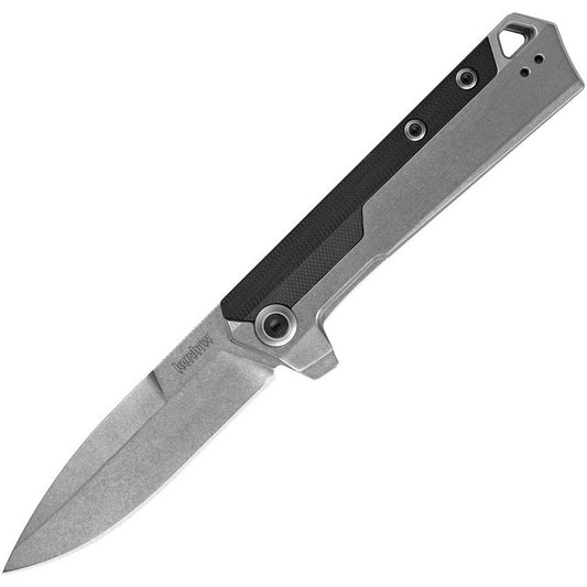 Kershaw Oblivion Framelock Pocket Knife Extended Tang 3.5" Stonewashed Blade
