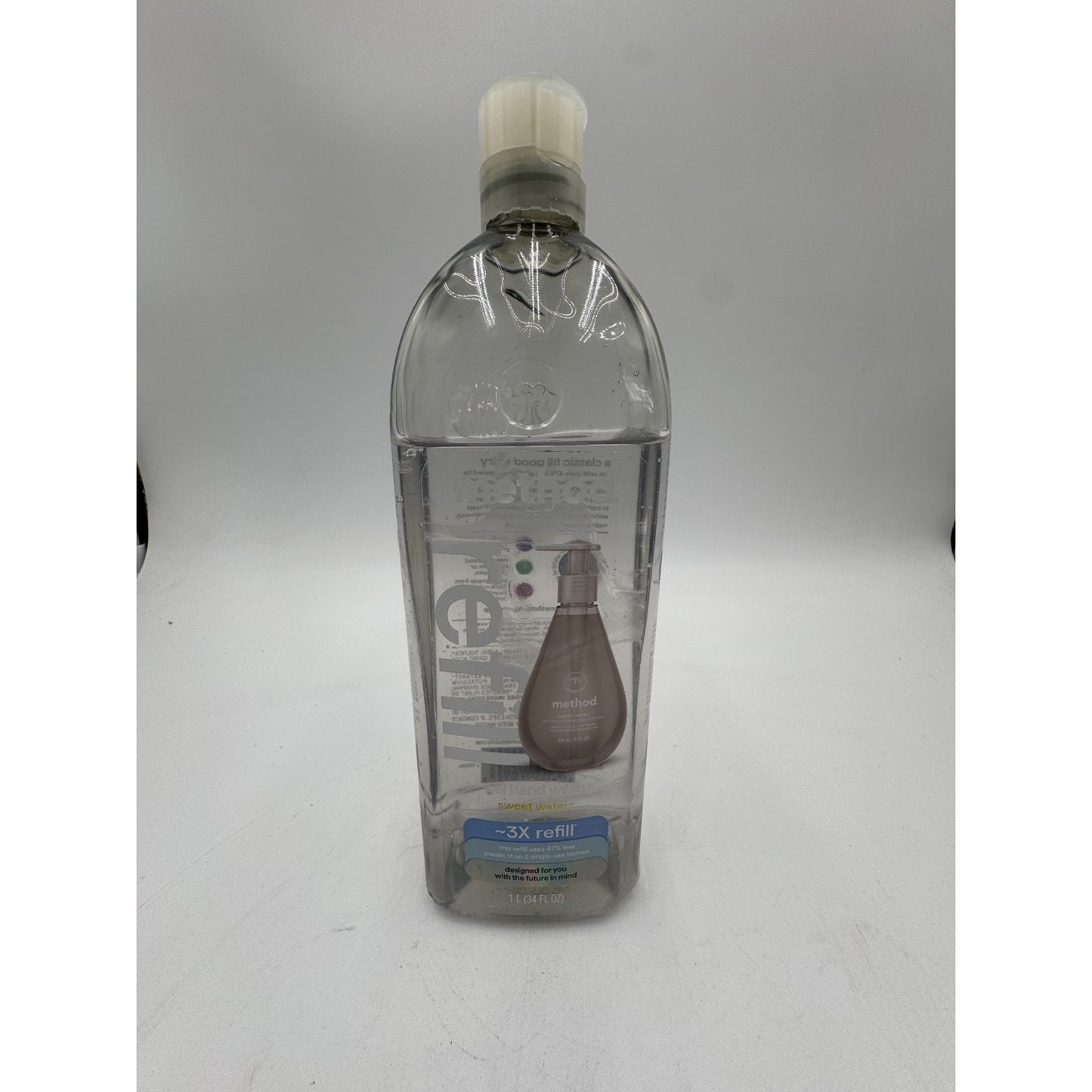Method Sweet Water Gel Hand Wash Refill 34 fl oz Eco-Friendly Paraben-Free