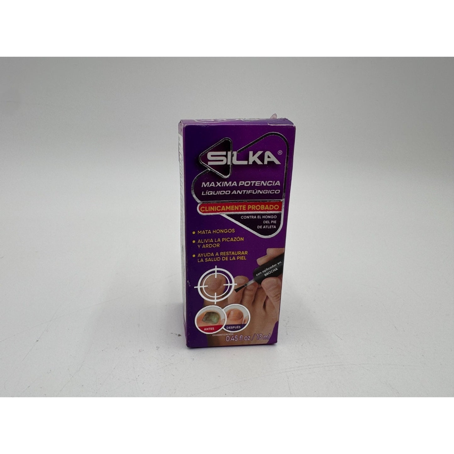 Silka Max Strength Antifungal Liquid Brush Applicator for Toenail (0.45 Fl Oz)