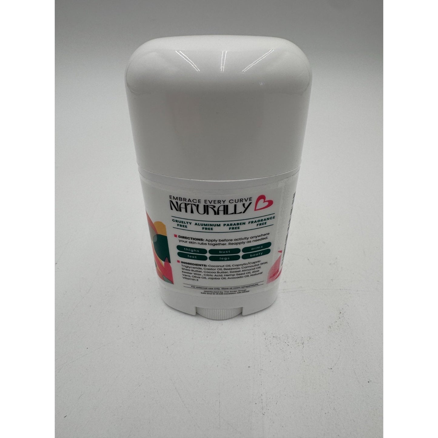 Zone Naturals Chub Rub Anti-Chafe Stick 100% Natural Unscented Friction Defense