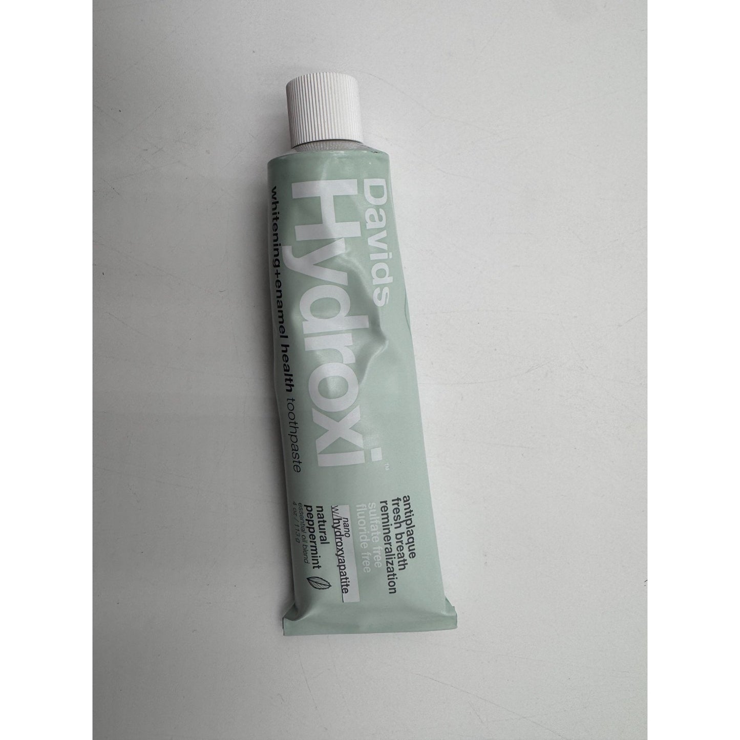 Davids Hydroxi Whitening Plus Enamel Health Toothpaste Natural Peppermint 4 Oz
