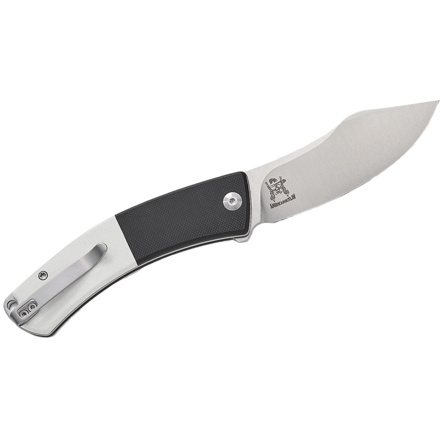 Civivi Outlaw Muk Folding Knife Black White 3.47" Stainless Steel Nessmuk Blade