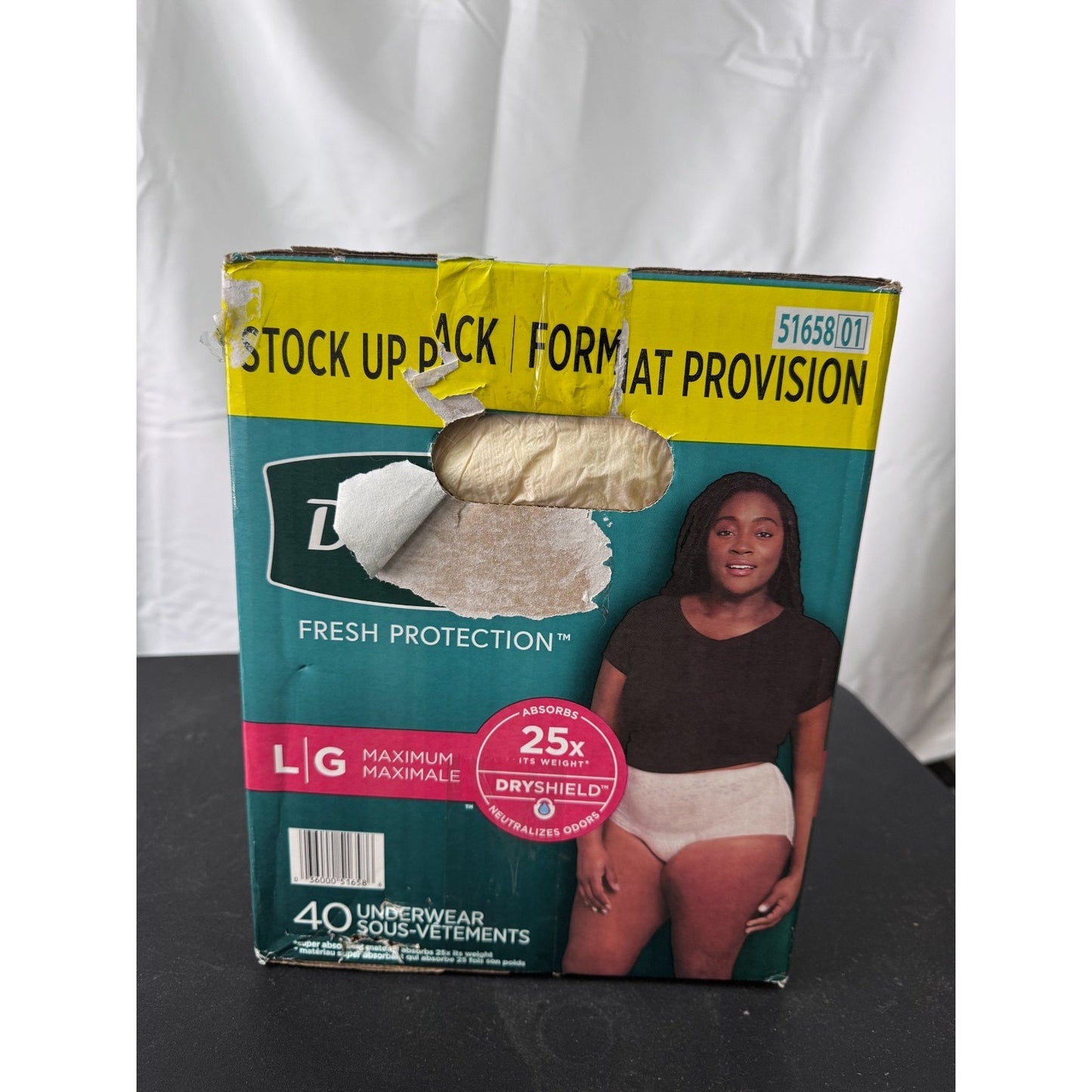 Depend Fresh Protection Incontinence Underwear Large Maximum Absorbency 40-Count