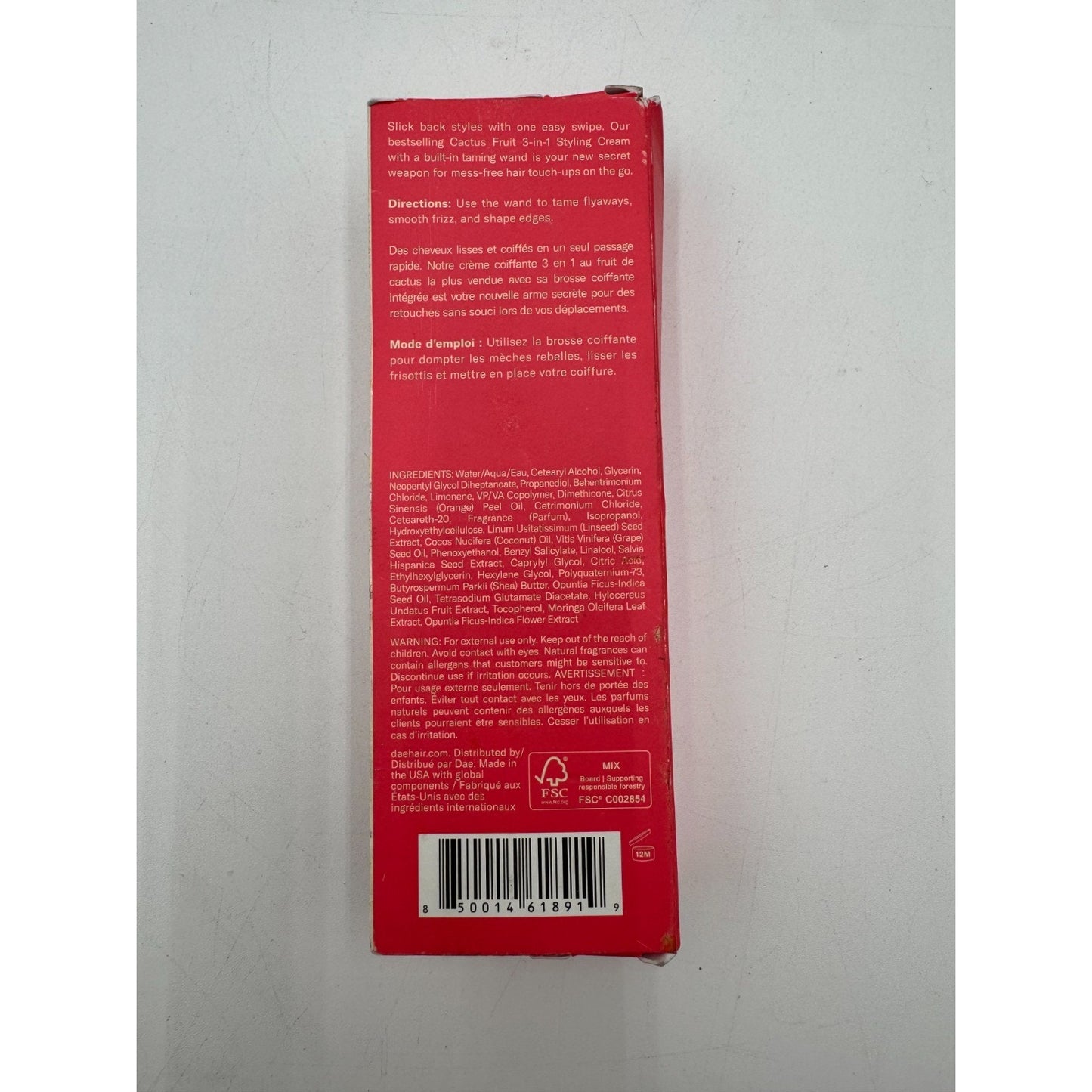 DAE Cactus Fruit 3-In-1 Styling Cream & Taming Wand Frizz Control 0.6 oz / 20ml