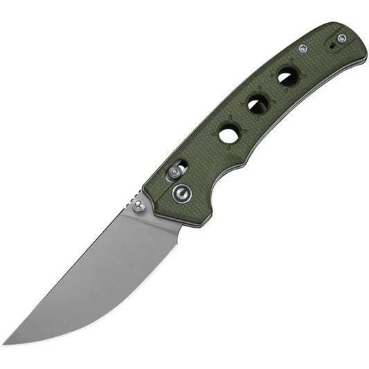 Civivi Noctis Folding Knife Olive Micarta Handle 2.98" Nitro-V Stonewashed Blade