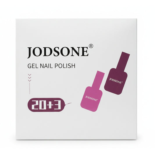 Jodsone 23SET-01B Gel Nail Polish Kit w/ Base Coat, Glossy Top & Matte Top Coat