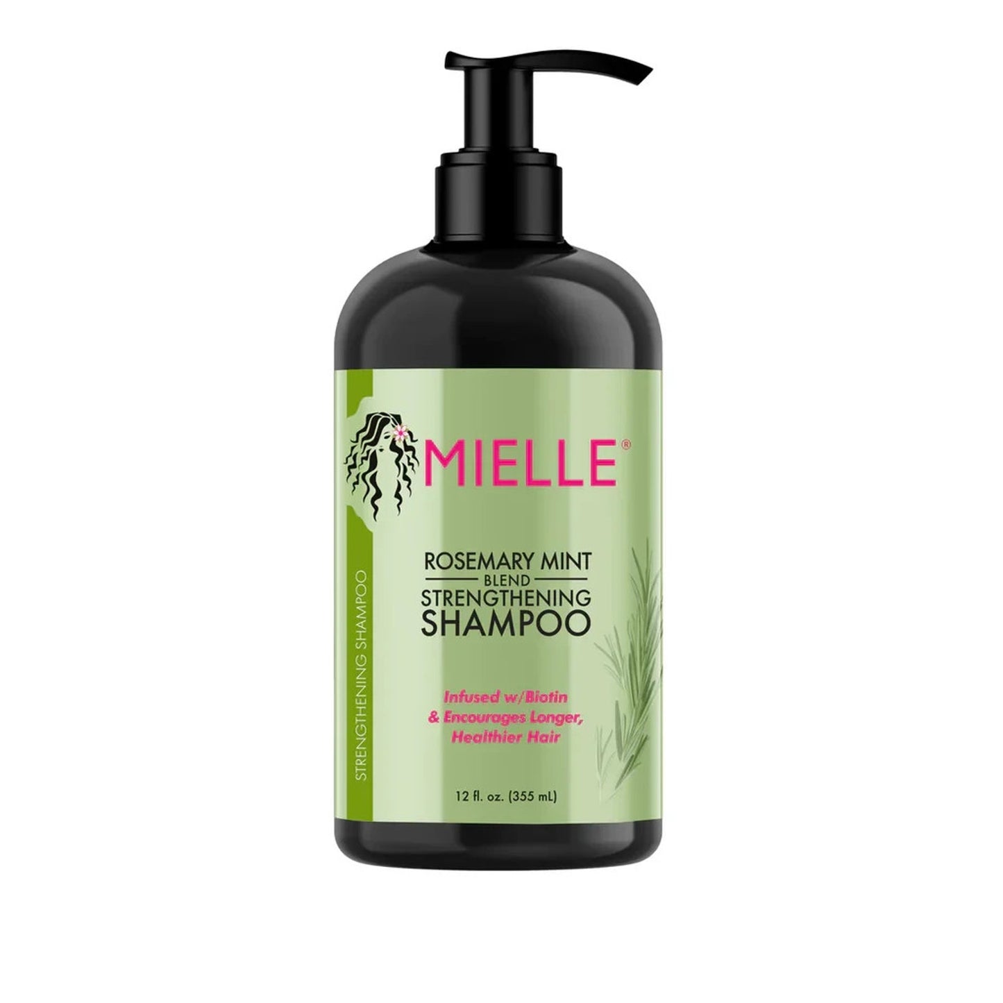 Mielle Organics Rosemary Mint Strengthening Shampoo for All Hair Types 12 Fl Oz