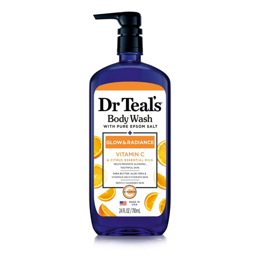 Dr Teal’S Glow & Radiance Body Wash With Pure Epsom Salt & Vitamin C 24 Fl Oz