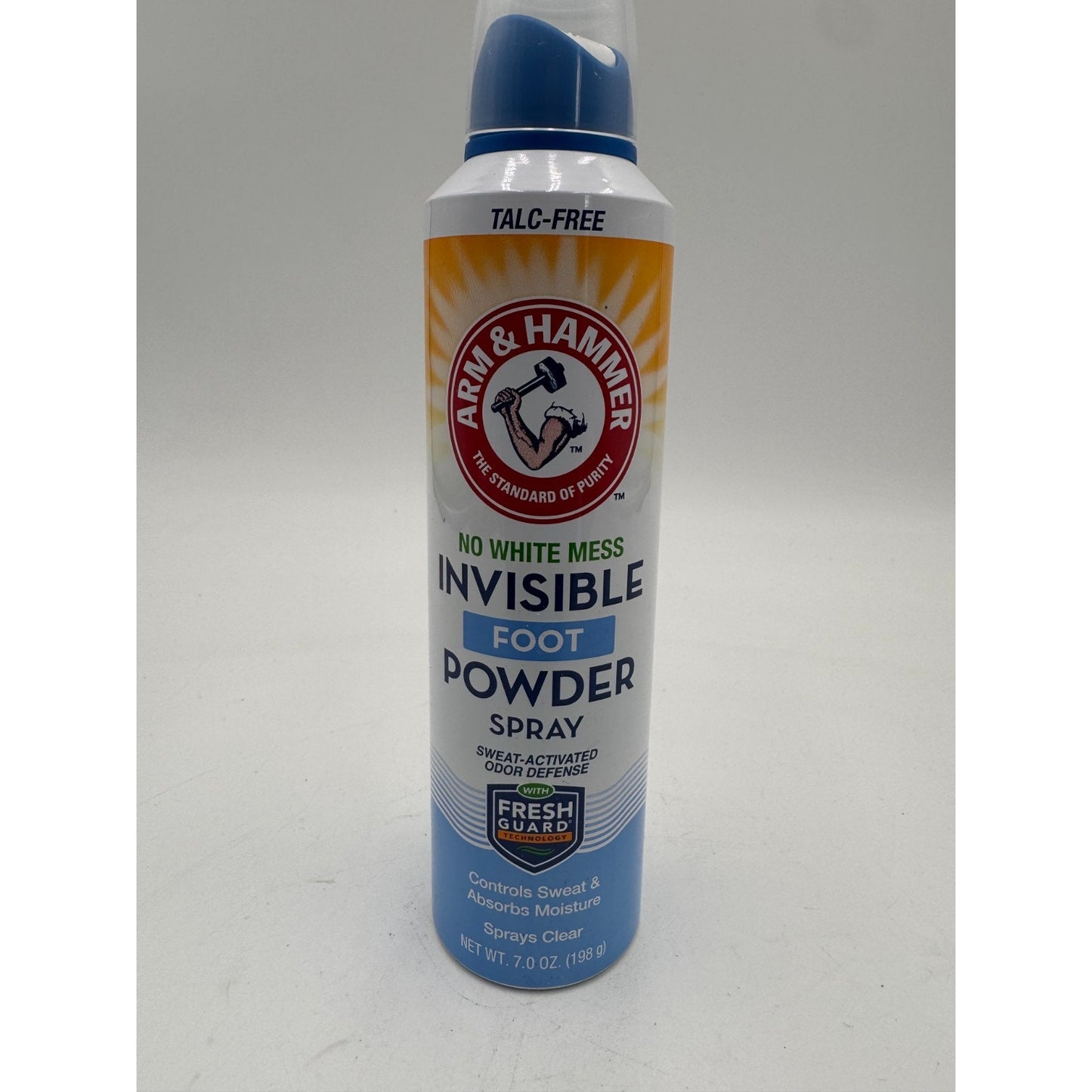 Arm & Hammer Invisible Foot Powder Spray Unisex Mess-Free for Odor Control - 7Oz